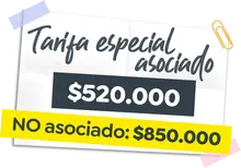 Asociado 550.000 NO asociado 850.000