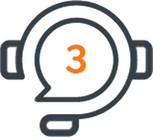 Comunícate a la línea o al correo