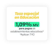 Tasa especial en Educación