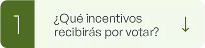 &iquest;Qu&eacute; incentivos recibir&aacute;s por votar?