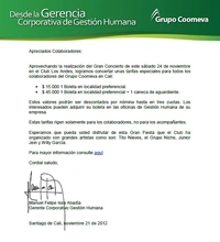 Comunicado Desde la Gerencia GH